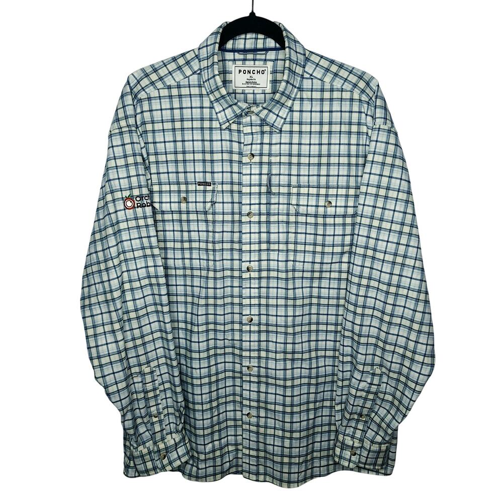 Poncho Midweight Performance Flannel Shirt XL Plaid Fishing Outdoor Regular Fit